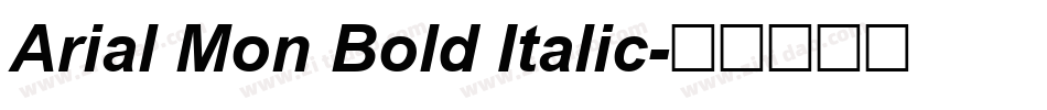Arial Mon Bold Italic字体转换